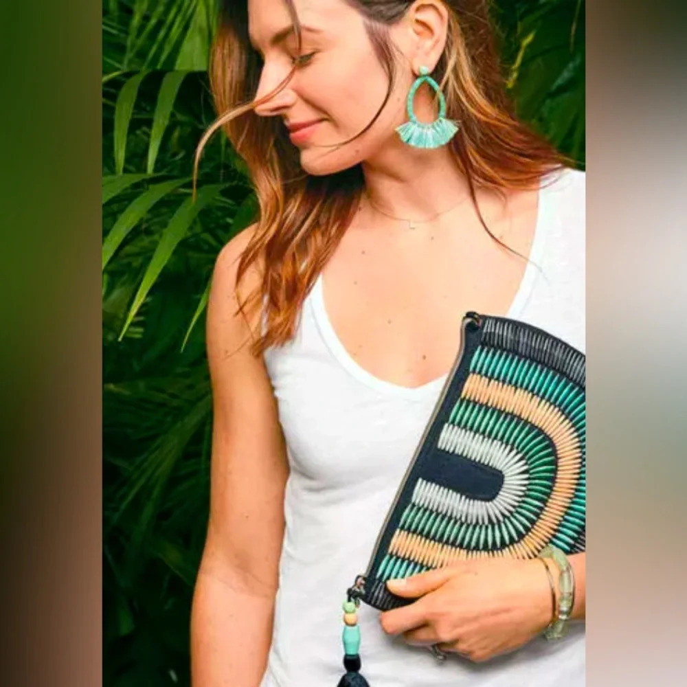 Stella and Dot Anne Fringe Earrings in Mint